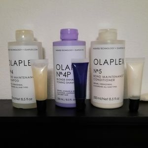 Olaplex 10ml size trio. Olaplex No.4 Shampoo, Olaplex 4P, & Olaplex No.5 Condi